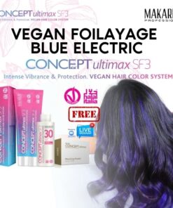 Vegan Foilayage Blue Electric