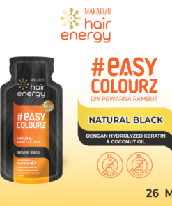 Makarizo Hair Energy EasyColourz 26 mL - Natural Black - Hair Color - Pewarna Rambut